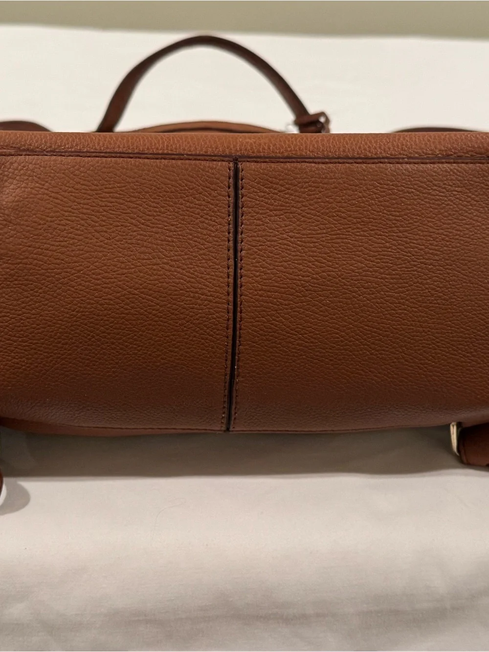 Cole Haan GrandSeries British Tan Leather Convertible Unisex Backpack Tote Bag